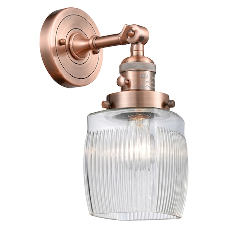 One Light Vintage Dimmable Led Sconce With A High-Low-Off Switch.